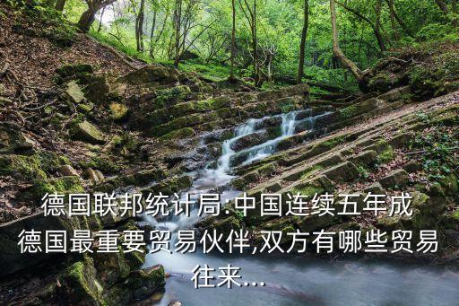  德國聯邦統(tǒng)計局:中國連續(xù)五年成 德國最重要貿易伙伴,雙方有哪些貿易往來...