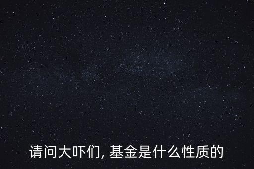 請問大嚇們, 基金是什么性質(zhì)的