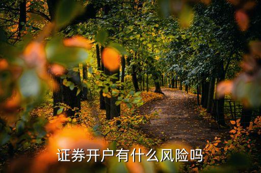證券開(kāi)戶有什么風(fēng)險(xiǎn)嗎