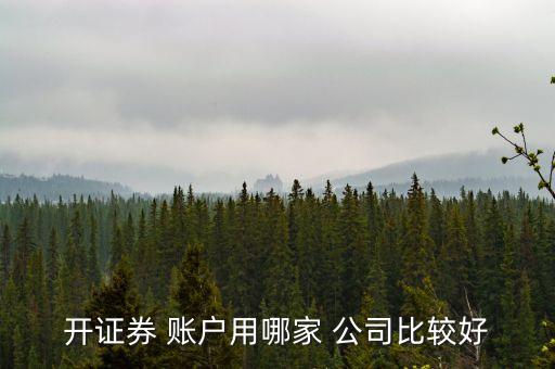 開(kāi)證券 賬戶用哪家 公司比較好