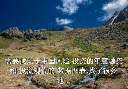 需要找關于中國風險 投資的年度融資和 投資規(guī)模的 數據圖表,找了很多地...