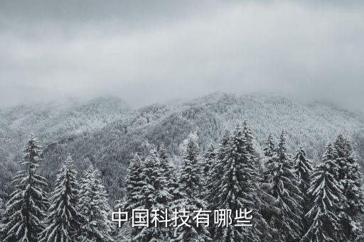 中國(guó)科技有哪些