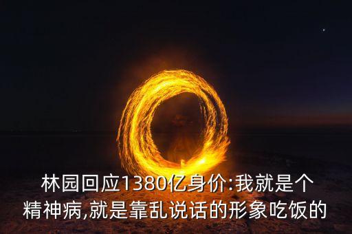  林園回應(yīng)1380億身價:我就是個精神病,就是靠亂說話的形象吃飯的