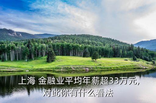  上海 金融業(yè)平均年薪超33萬(wàn)元,對(duì)此你有什么看法