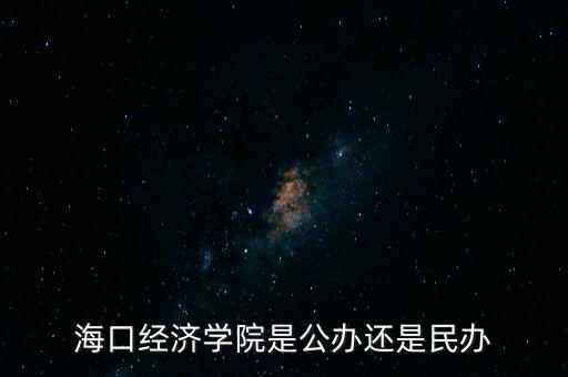 海口經(jīng)濟學院是公辦還是民辦