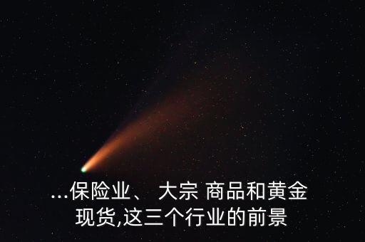 ...保險業(yè)、 大宗 商品和黃金 現(xiàn)貨,這三個行業(yè)的前景
