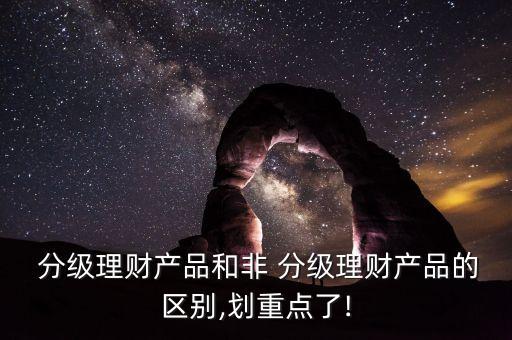 分級理財產(chǎn)品和非 分級理財產(chǎn)品的區(qū)別,劃重點(diǎn)了!