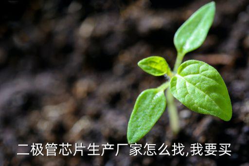二極管芯片生產(chǎn)廠家怎么找,我要買(mǎi)