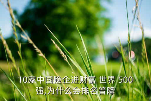 10家中國(guó)險(xiǎn)企進(jìn)財(cái)富 世界 500強(qiáng),為什么會(huì)排名普降