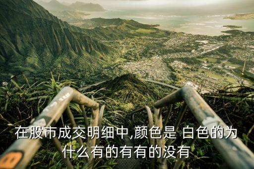在股市成交明細(xì)中,顏色是 白色的為什么有的有有的沒(méi)有