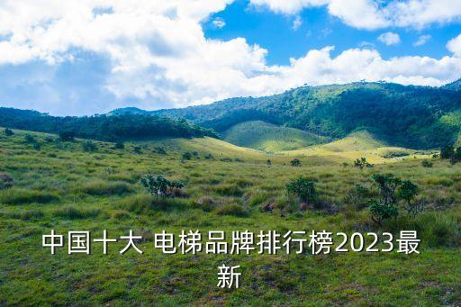 中國(guó)十大 電梯品牌排行榜2023最新
