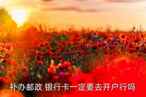 補(bǔ)辦郵政 銀行卡一定要去開(kāi)戶(hù)行嗎
