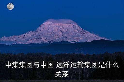 中集集團(tuán)與中國 遠(yuǎn)洋運輸集團(tuán)是什么關(guān)系