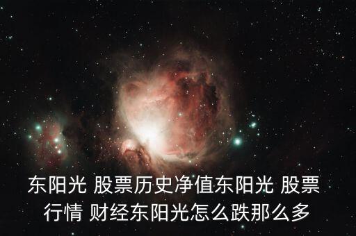 東陽光 股票歷史凈值東陽光 股票 行情 財(cái)經(jīng)東陽光怎么跌那么多