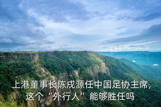  上港董事長陳戌源任中國足協(xié)主席,這個(gè)“外行人”能夠勝任嗎