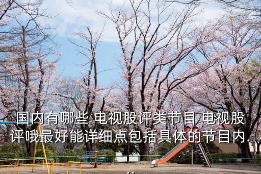 國內(nèi)有哪些 電視股評(píng)類節(jié)目 電視股評(píng)哦最好能詳細(xì)點(diǎn)包括具體的節(jié)目?jī)?nèi)...