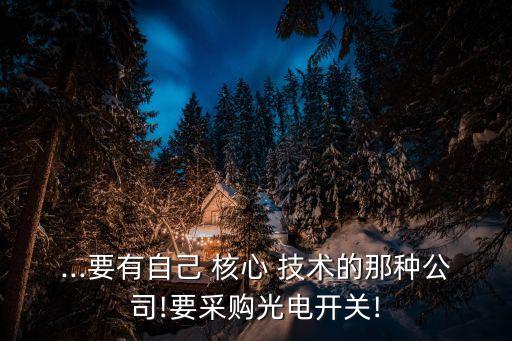 ...要有自己 核心 技術(shù)的那種公司!要采購(gòu)光電開(kāi)關(guān)!