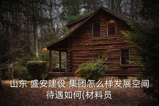 山東 盛安建設 集團怎么樣發(fā)展空間待遇如何(材料員
