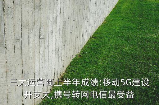 三大運(yùn)營商上半年成績:移動5G建設(shè)開支大,攜號轉(zhuǎn)網(wǎng)電信最受益