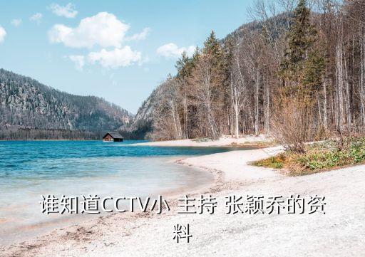 誰(shuí)知道CCTV小 主持 張穎喬的資料