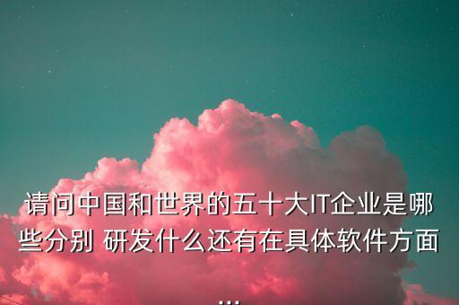 請(qǐng)問中國(guó)和世界的五十大IT企業(yè)是哪些分別 研發(fā)什么還有在具體軟件方面...
