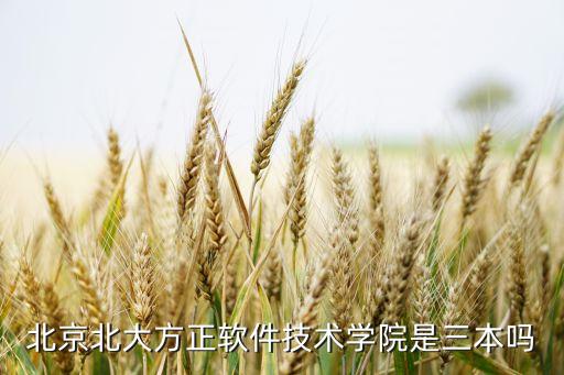 北京北大方正軟件技術學院是三本嗎