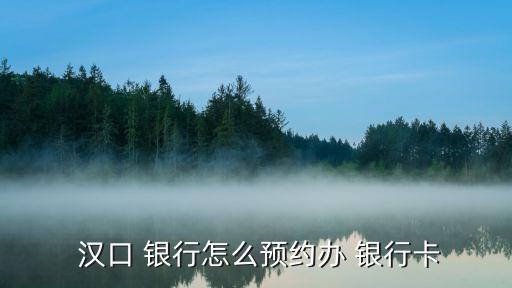  漢口 銀行怎么預約辦 銀行卡