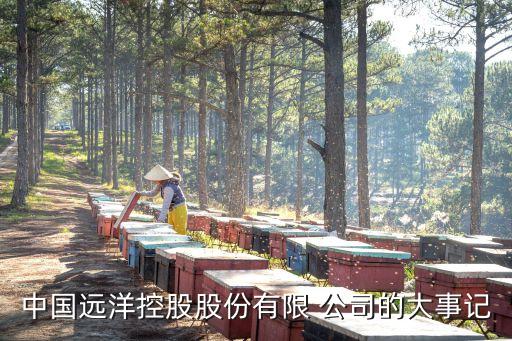 中國遠洋控股股份有限 公司的大事記