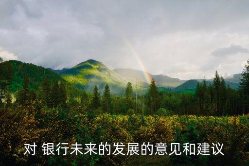 對(duì) 銀行未來(lái)的發(fā)展的意見(jiàn)和建議