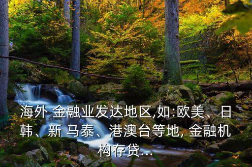 海外 金融業(yè)發(fā)達地區(qū),如:歐美、日韓、新 馬泰、港澳臺等地, 金融機構(gòu)存貸...
