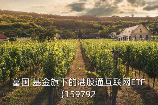 富國 基金旗下的港股通互聯(lián)網ETF(159792