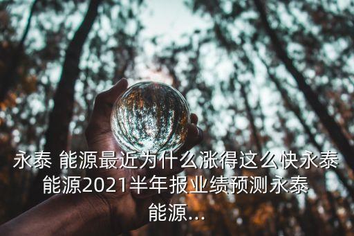 永泰 能源最近為什么漲得這么快永泰 能源2021半年報業(yè)績預(yù)測永泰 能源...