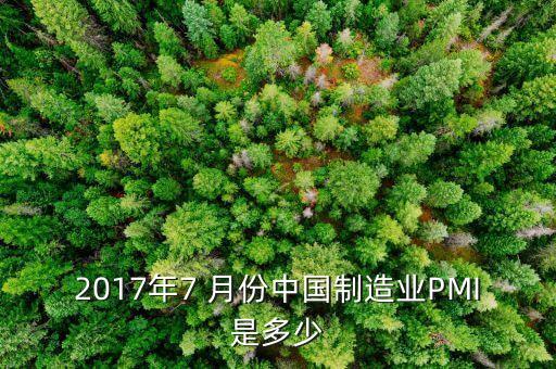 2017年7 月份中國(guó)制造業(yè)PMI是多少