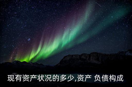 現(xiàn)有資產(chǎn)狀況的多少,資產(chǎn) 負債構成