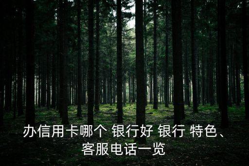 辦信用卡哪個 銀行好 銀行 特色、客服電話一覽