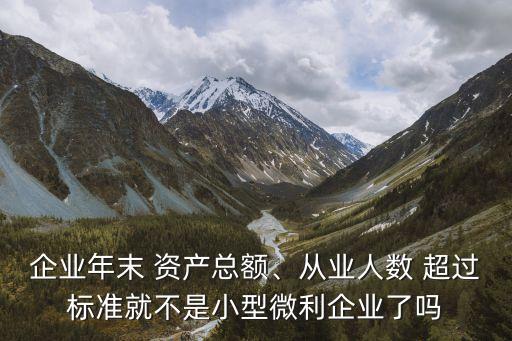 企業(yè)年末 資產(chǎn)總額、從業(yè)人數(shù) 超過標(biāo)準(zhǔn)就不是小型微利企業(yè)了嗎