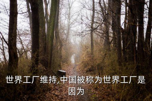 中國(guó)世界工廠(chǎng)維持,中國(guó)被稱(chēng)為世界工廠(chǎng)是因?yàn)?/></a></span><span id=