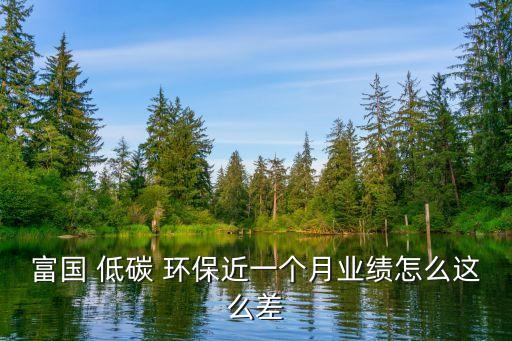 富國 低碳 環(huán)保近一個(gè)月業(yè)績怎么這么差