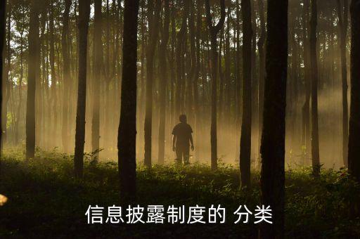 信息披露制度的 分類(lèi)
