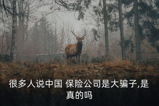 很多人說中國(guó) 保險(xiǎn)公司是大騙子,是真的嗎