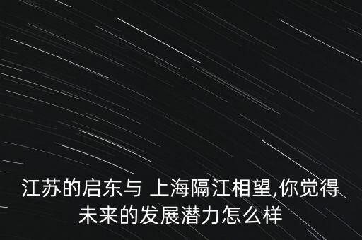 江蘇的啟東與 上海隔江相望,你覺(jué)得未來(lái)的發(fā)展?jié)摿υ趺礃? class=