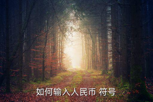 中國(guó)貨幣符號(hào)怎么打,貨幣符號(hào)怎么輸入