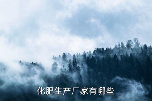 化肥生產(chǎn)廠(chǎng)家有哪些