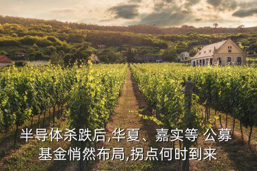 半導(dǎo)體殺跌后,華夏、嘉實等 公募 基金悄然布局,拐點何時到來