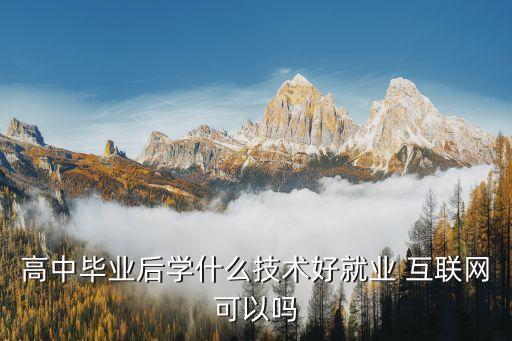 高中畢業(yè)后學什么技術好就業(yè) 互聯網可以嗎