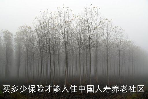 買多少保險(xiǎn)才能入住中國(guó)人壽養(yǎng)老社區(qū)