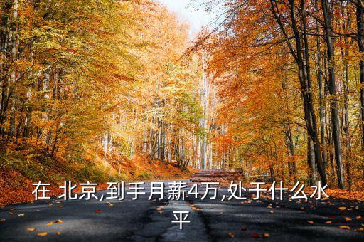 在 北京,到手月薪4萬(wàn),處于什么水平
