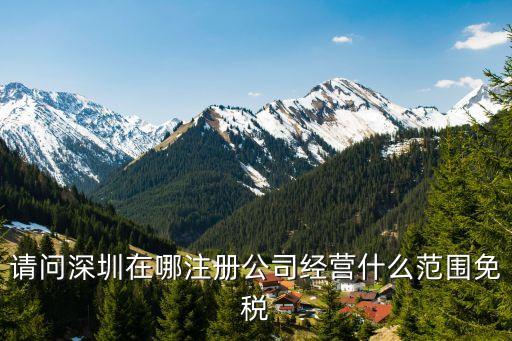 請(qǐng)問深圳在哪注冊(cè)公司經(jīng)營(yíng)什么范圍免稅