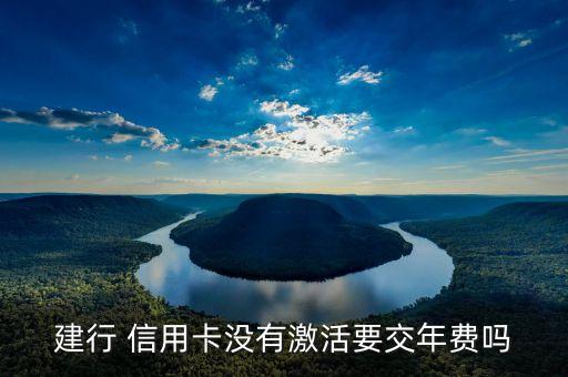 建行 信用卡沒(méi)有激活要交年費(fèi)嗎