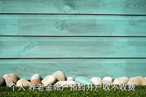 個人 養(yǎng)老金帳戶預(yù)約開戶收不收費(fèi)